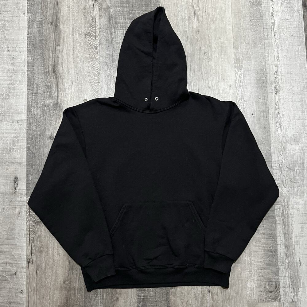 VTG Blank Black Hoodie Jerzees Nu Blend Y2K Pullover Essential Grunge Skater M